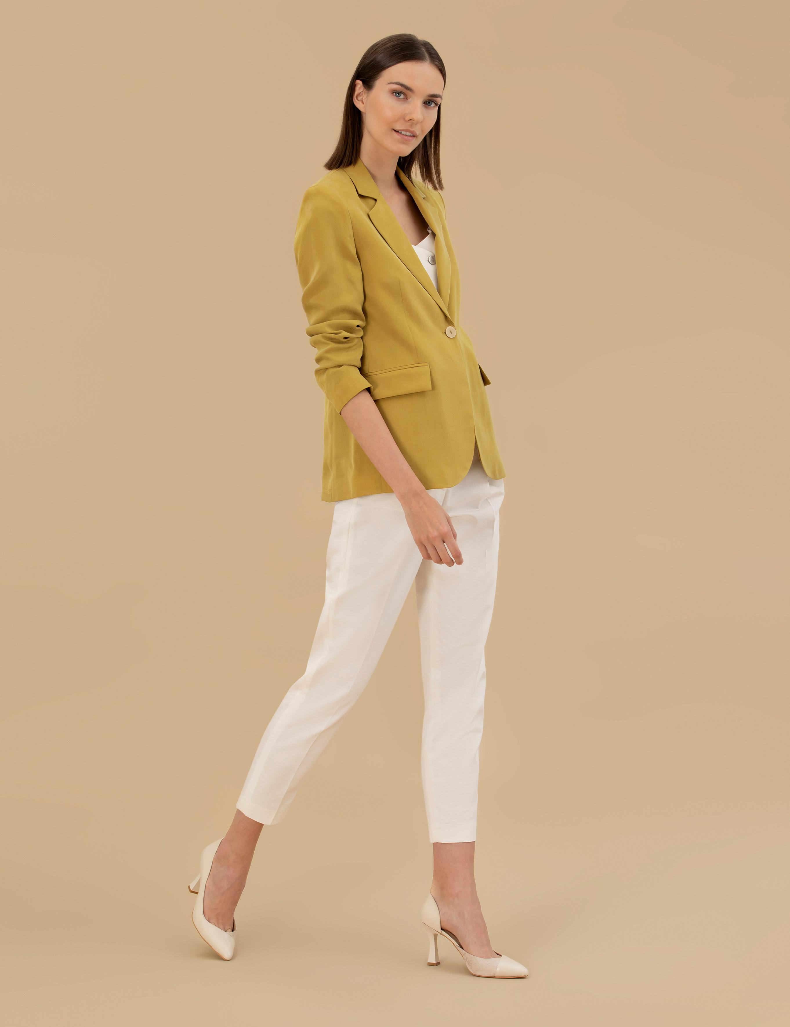 Yeşil Kupro Regular Fit Ceket