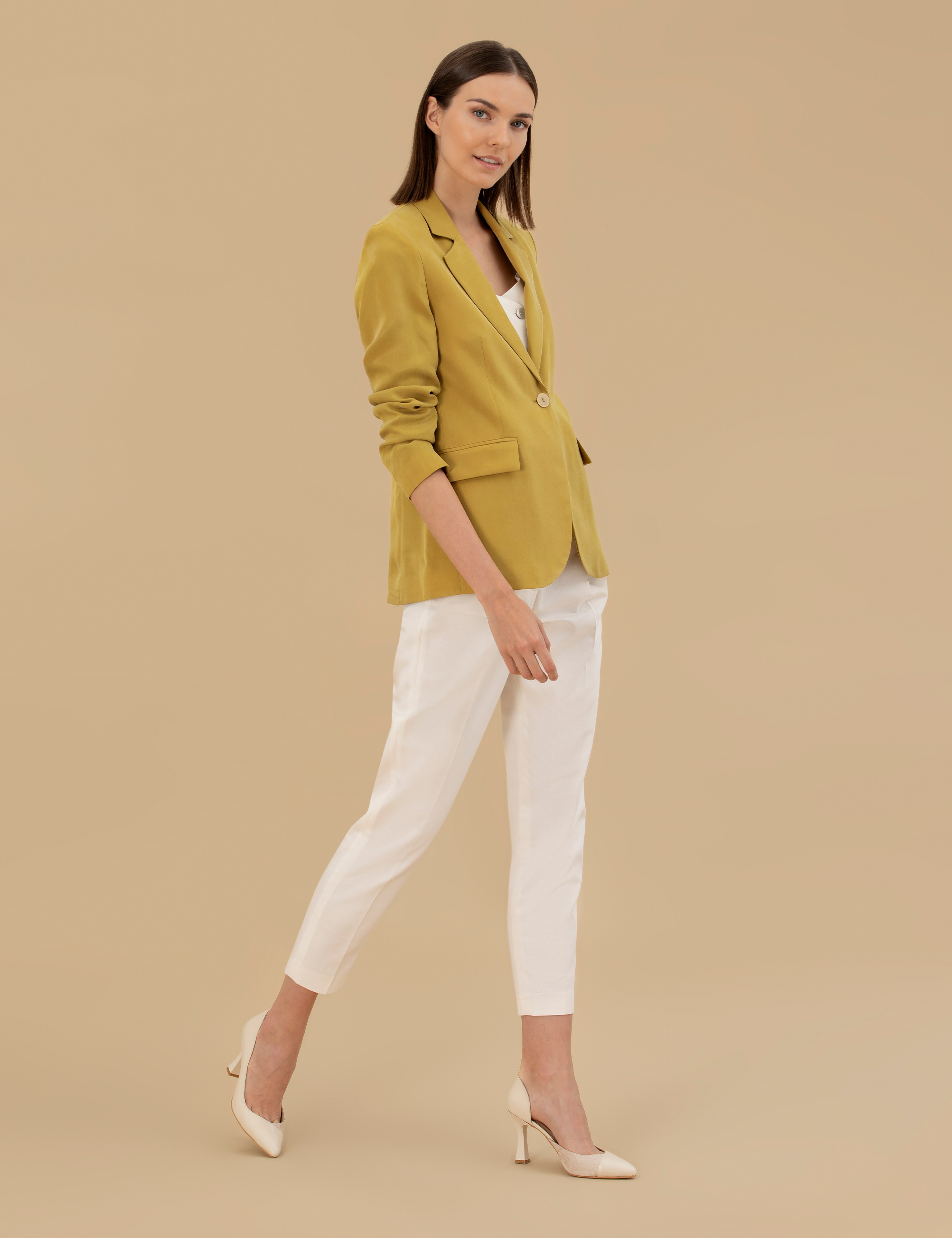 Yeşil Modal Regular Fit Ceket - Image 4