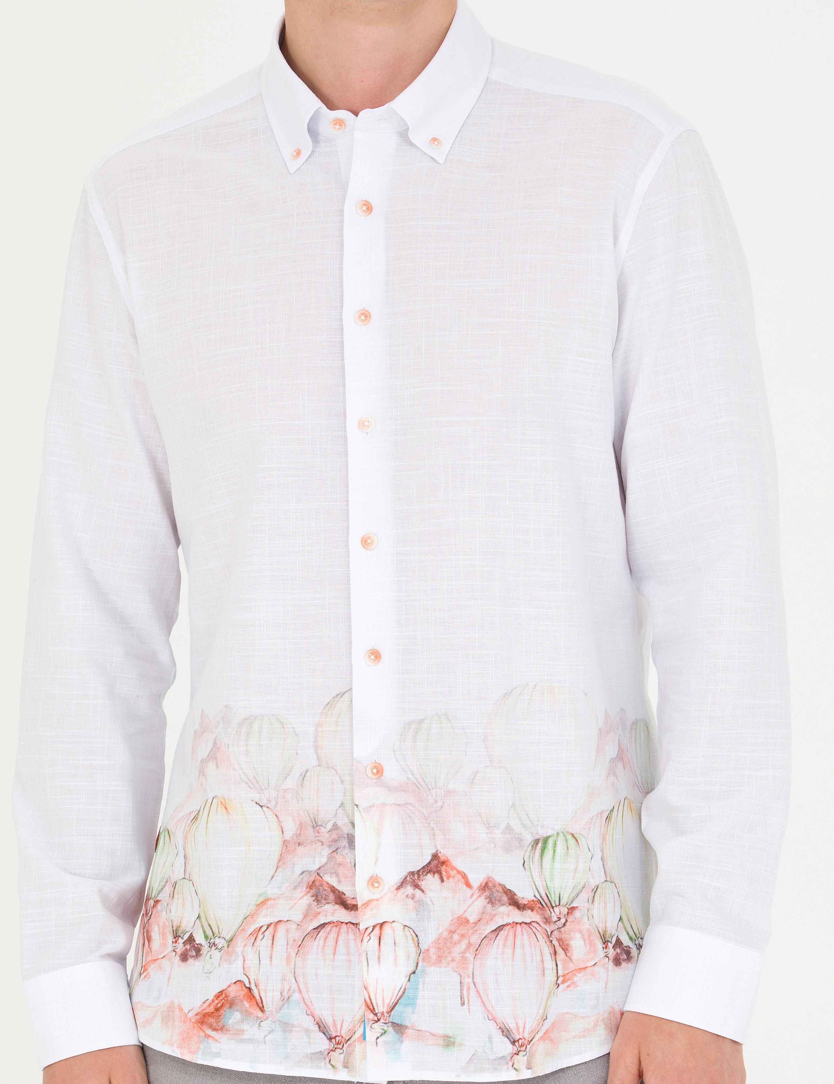 Açık Yeşil Regular Fit Uzun Kollu Gömlek