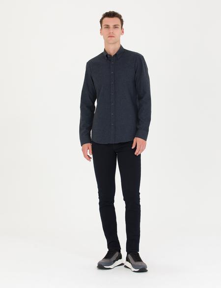 Lacivert Slim Fit Uzun Kollu Gömlek - 50274660001