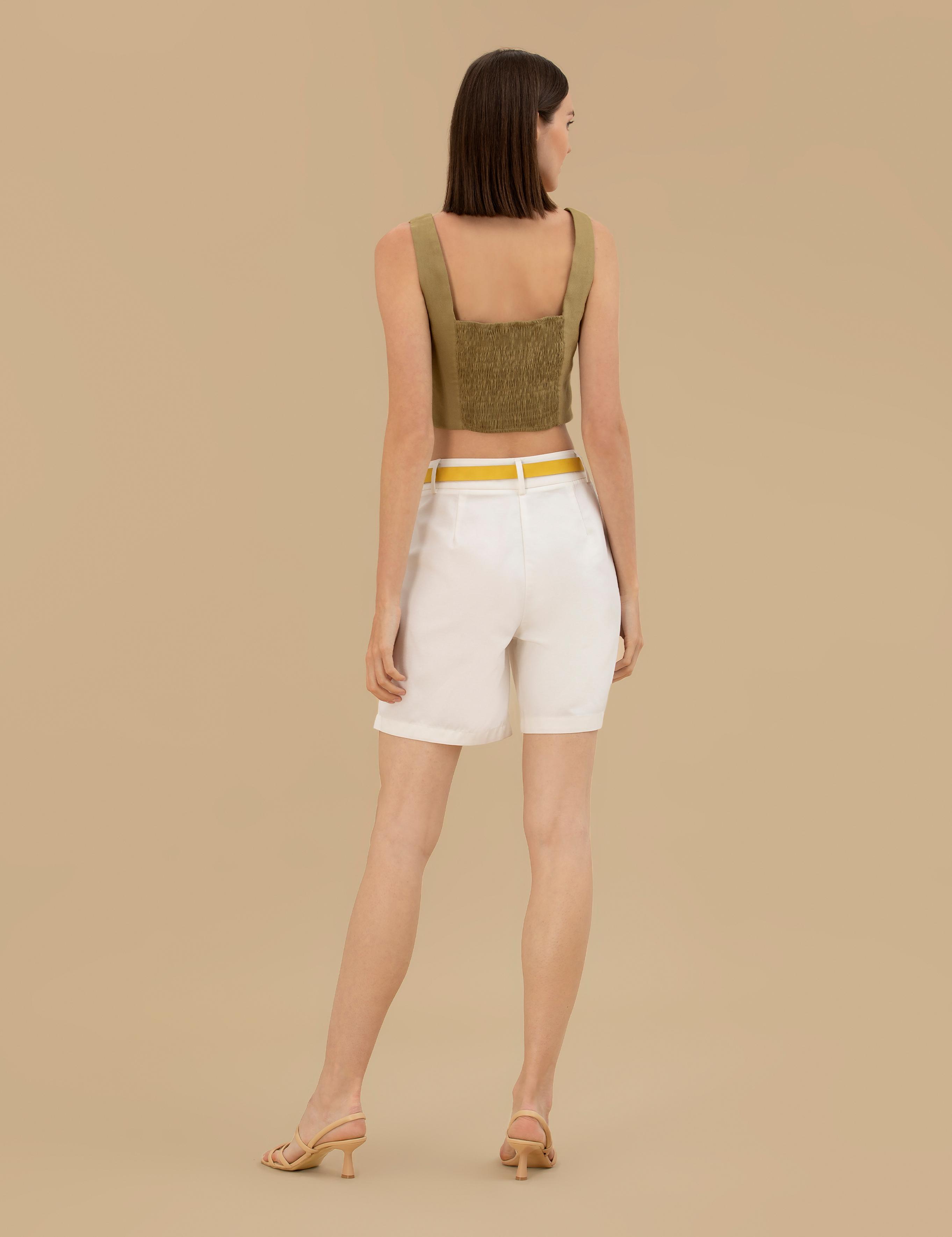 Ekru Bermuda Şort
