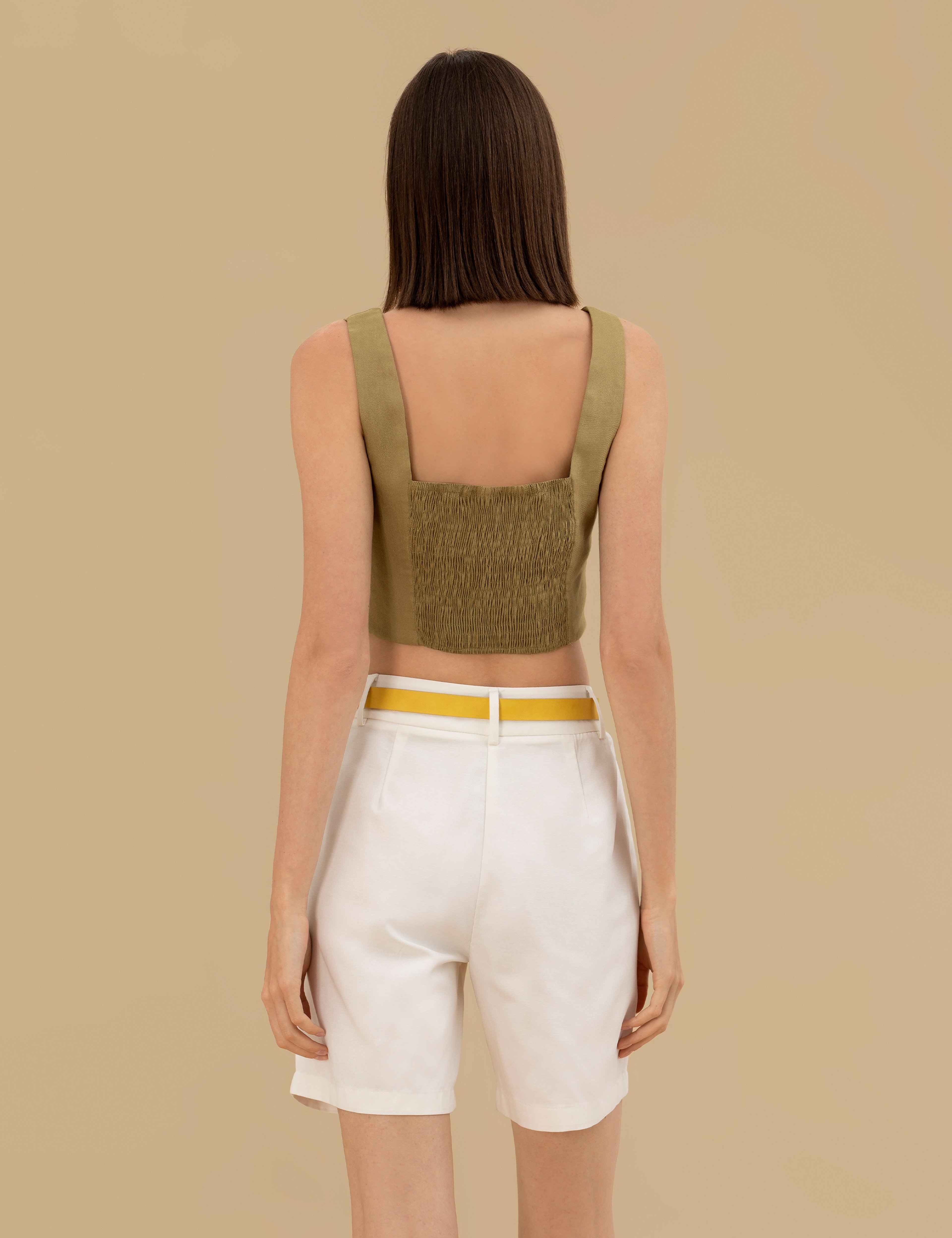 Yeşil Crop Top Bluz - Image 5