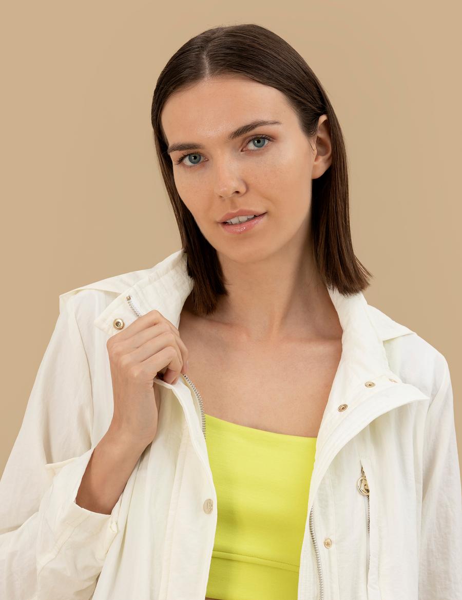 Ekru Standart Fit  Mevsimlik Mont