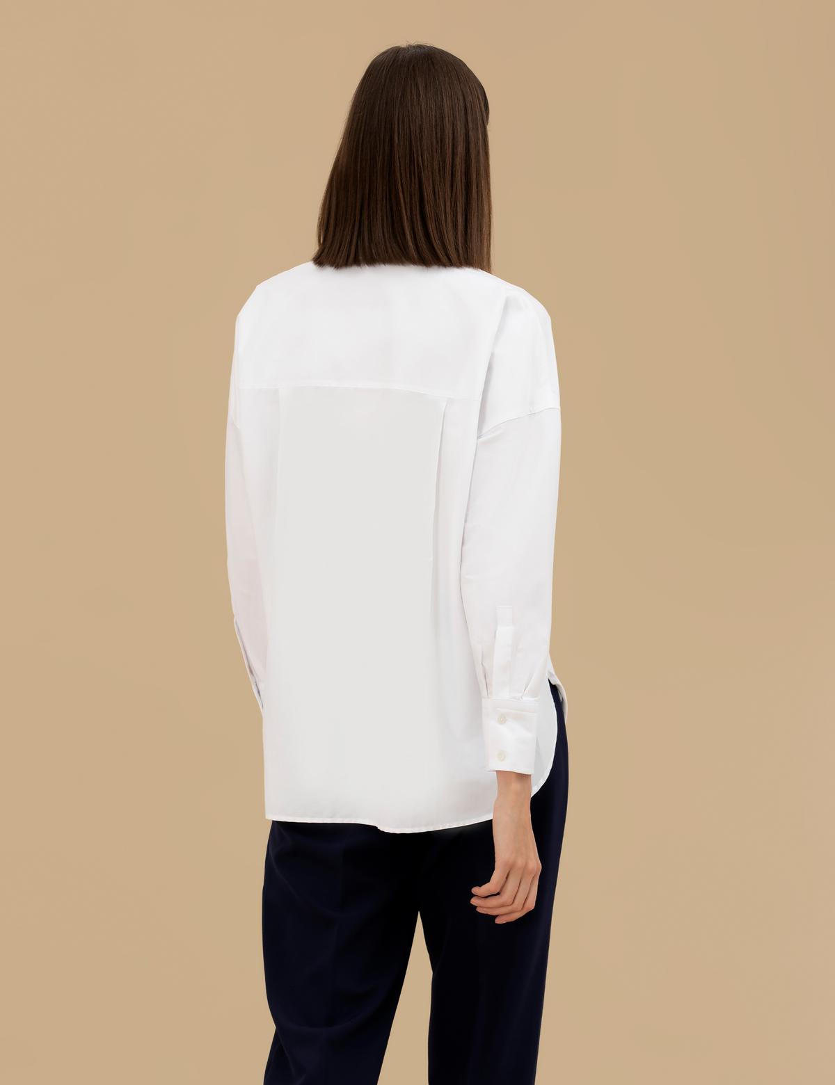 Beyaz Oversize Uzun Kollu Gömlek - 50262540016