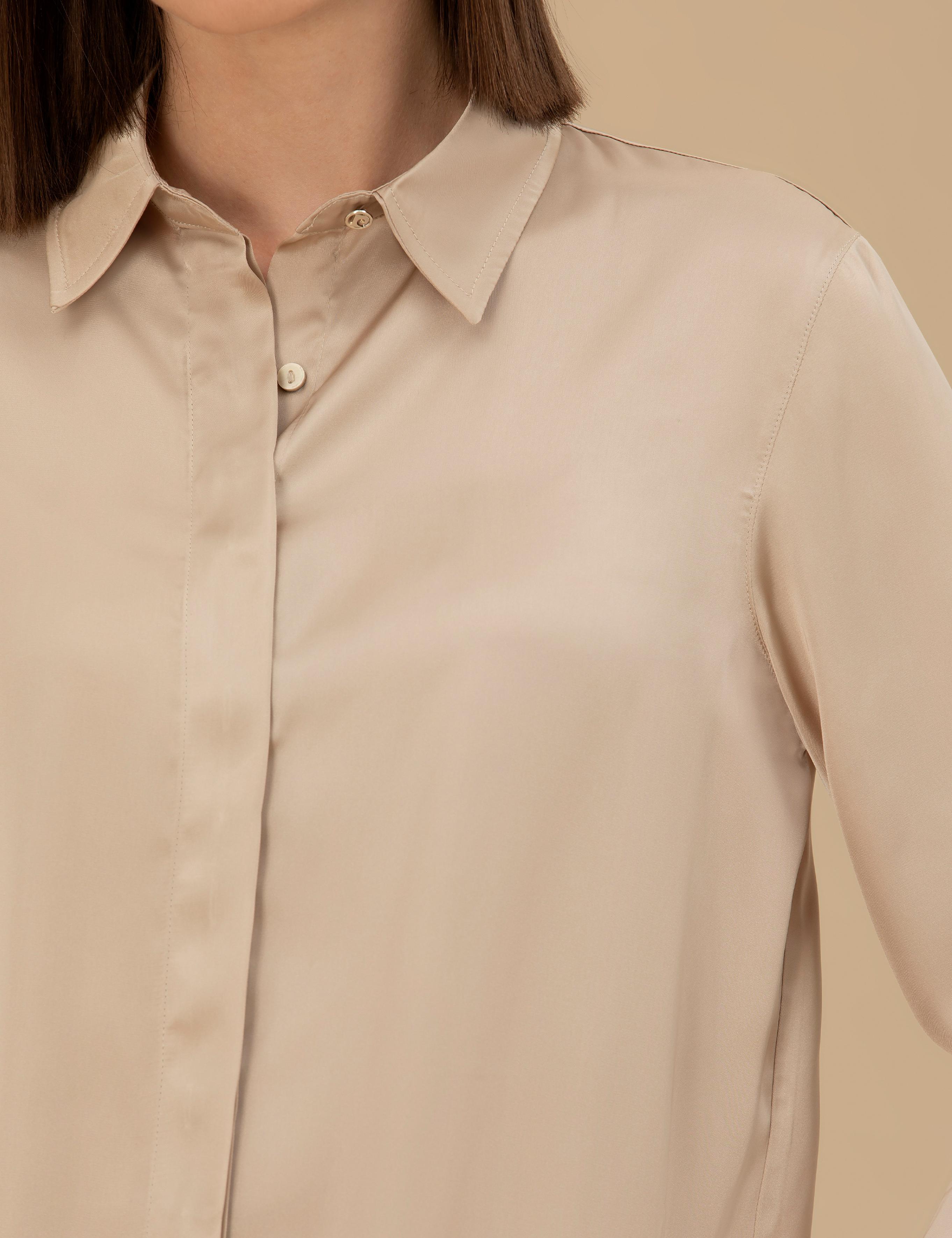 Kum Comfort Fit Saten Gömlek