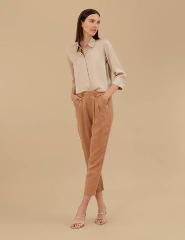 Kum Comfort Fit Saten Gömlek