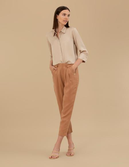 Kum Comfort Fit Saten Gömlek - 50262890043