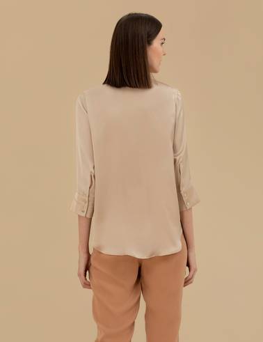 Kum Comfort Fit Saten Gömlek