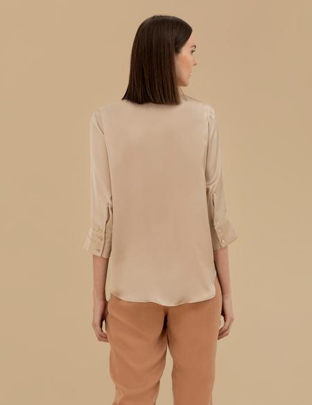 Kum Comfort Fit Saten Gömlek - 50262890043