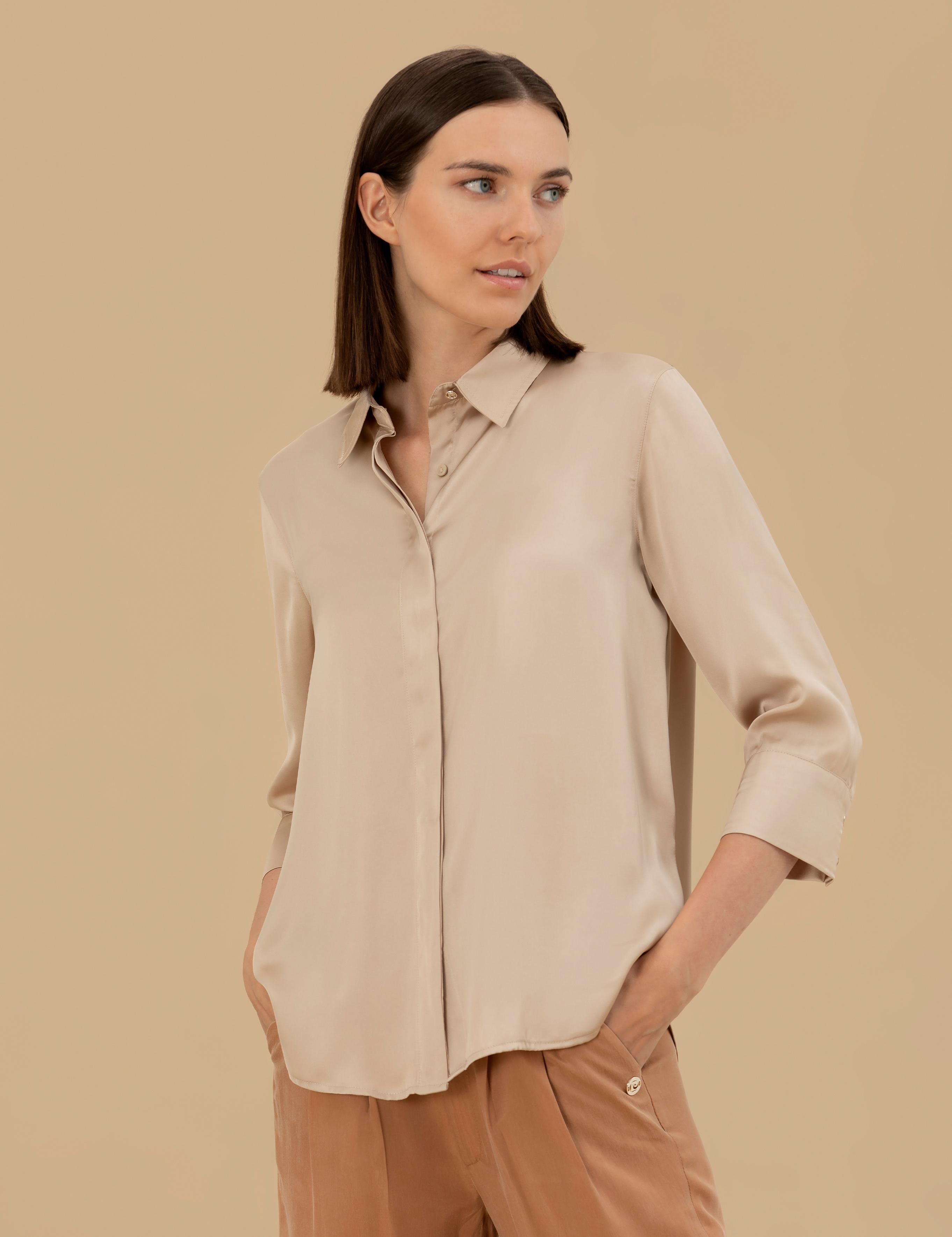 Kum Comfort Fit Saten Gömlek