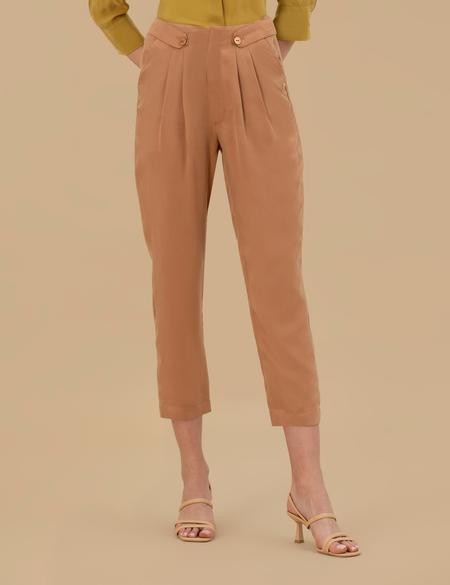 Kahverengi Kupro Kumaş Pantolon - 50262597020