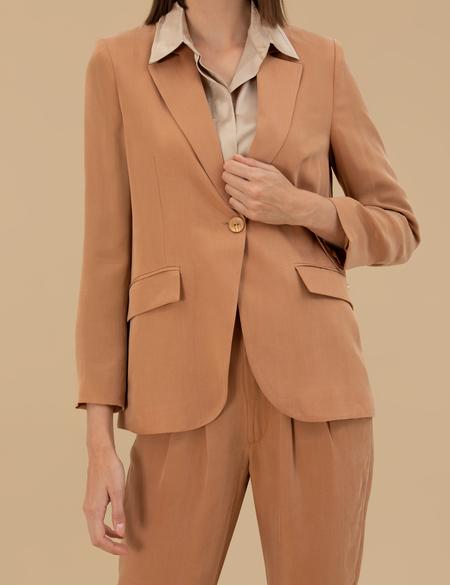 Kahverengi Kupro Regular Fit Ceket - 50262598019