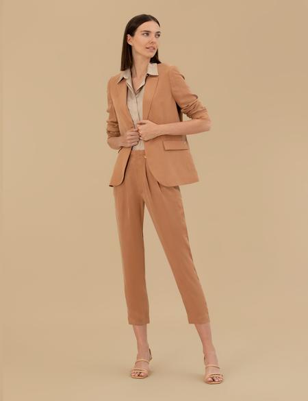 Kahverengi Kupro Regular Fit Ceket - 50262598019