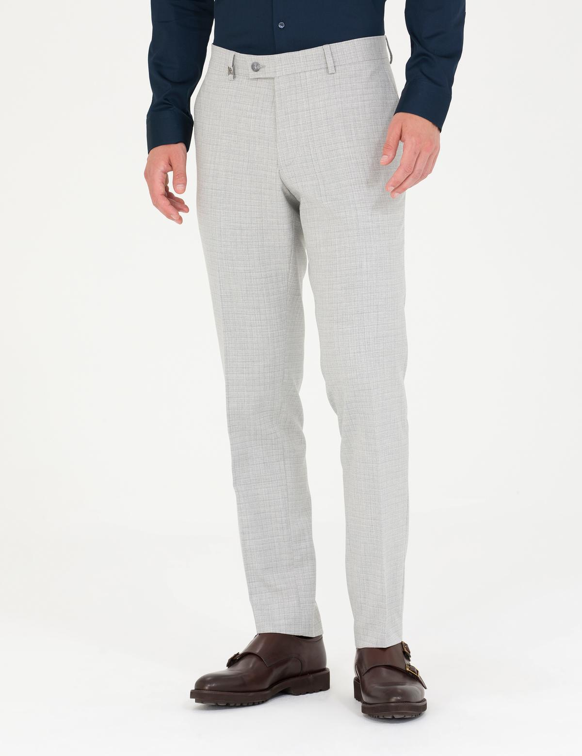 Gri Slim Fit Kumaş Pantolon - 50276238039