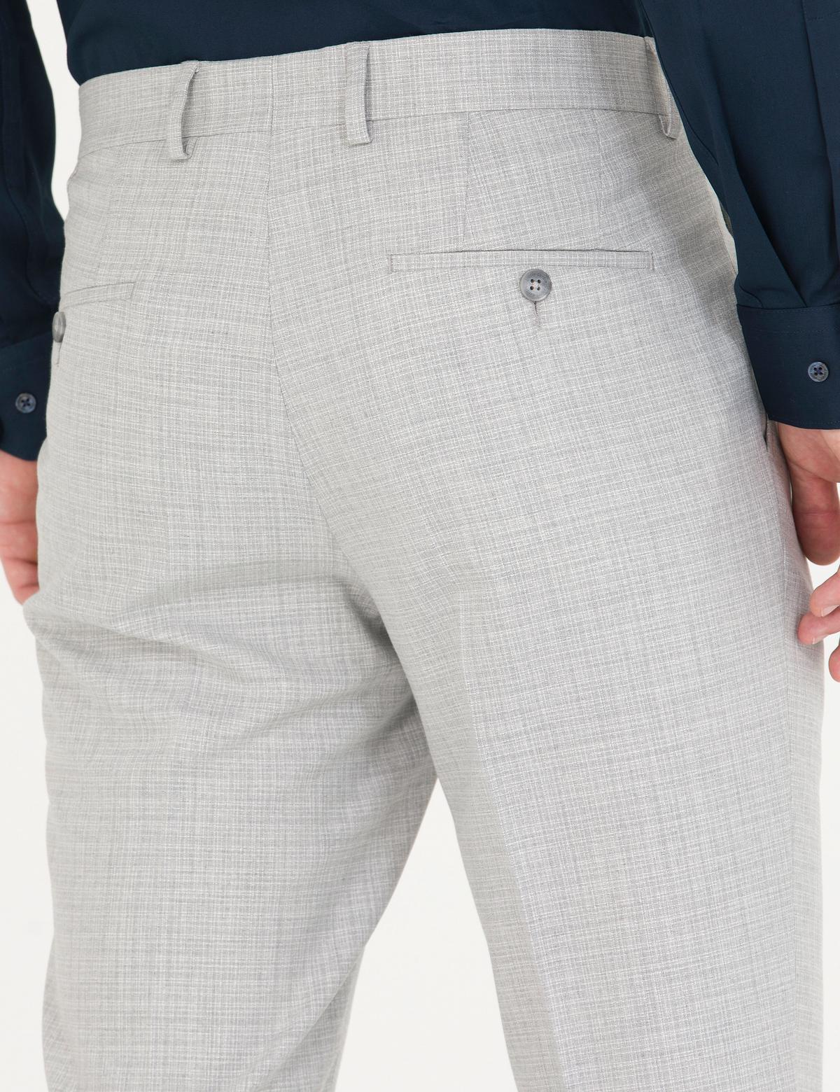 Gri Slim Fit Kumaş Pantolon - 50276238039