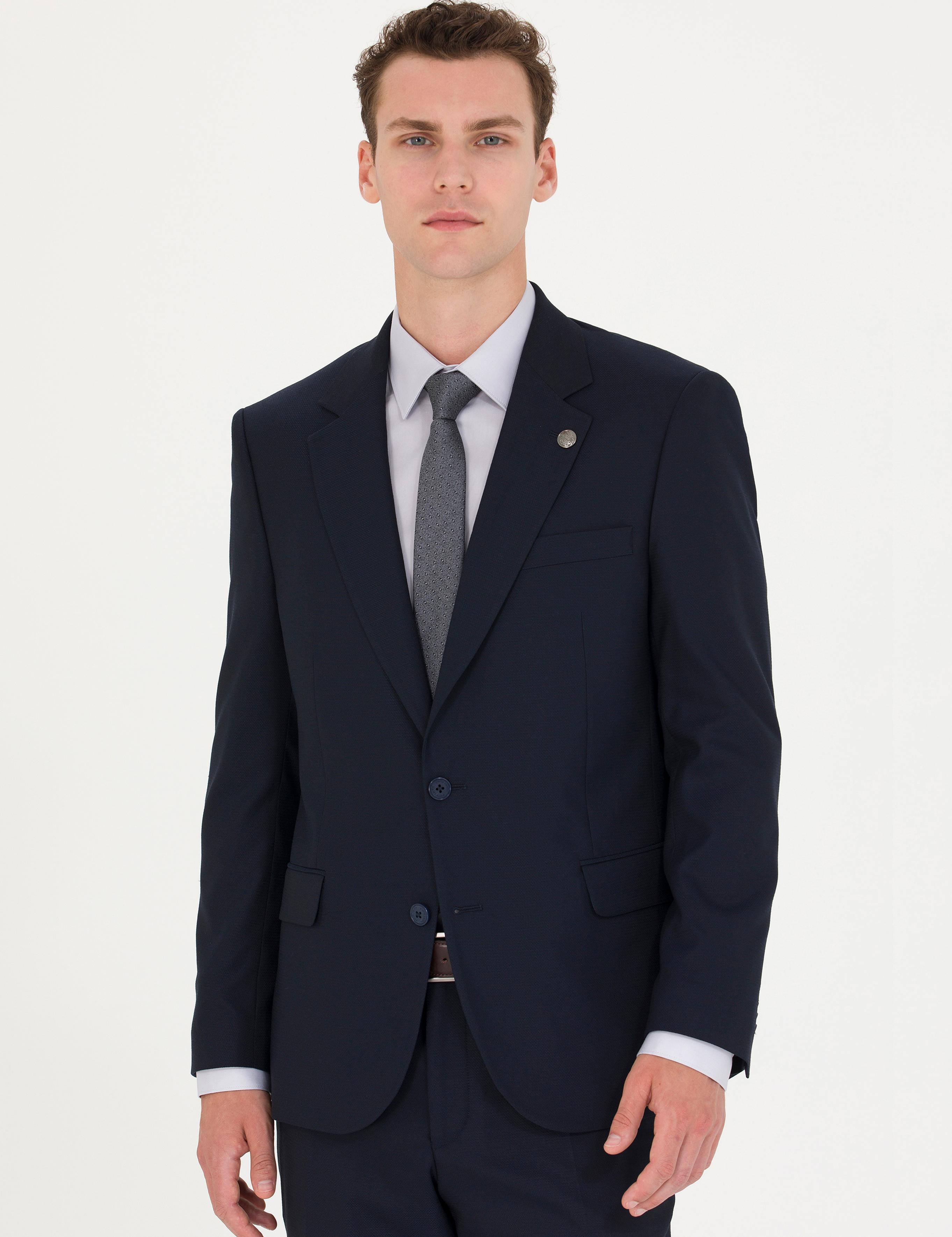 Lacivert Slim Fit Takım Elbise