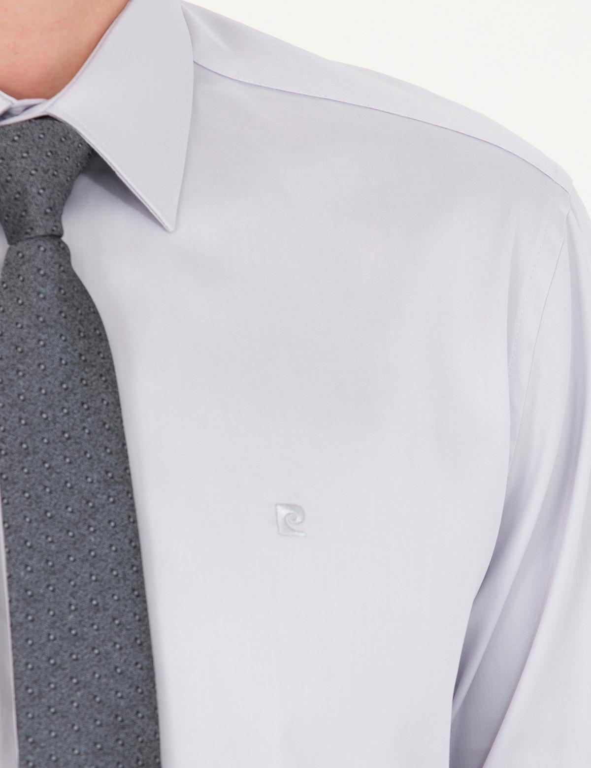 Gri Slim Fit Uzun Kollu Basic Gömlek - 50277147047