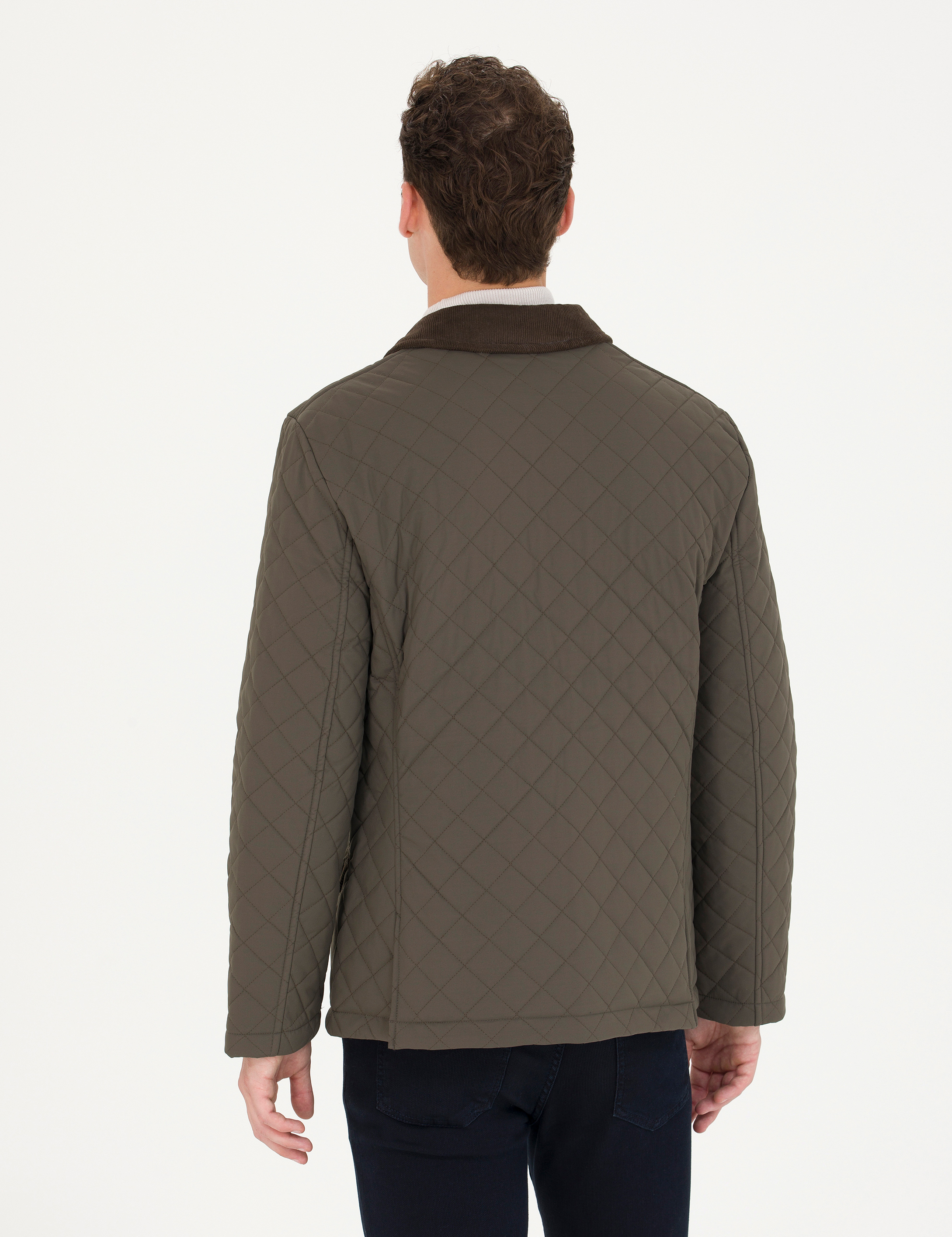 Pierre Cardin Haki Kapitone Mont görsel 5