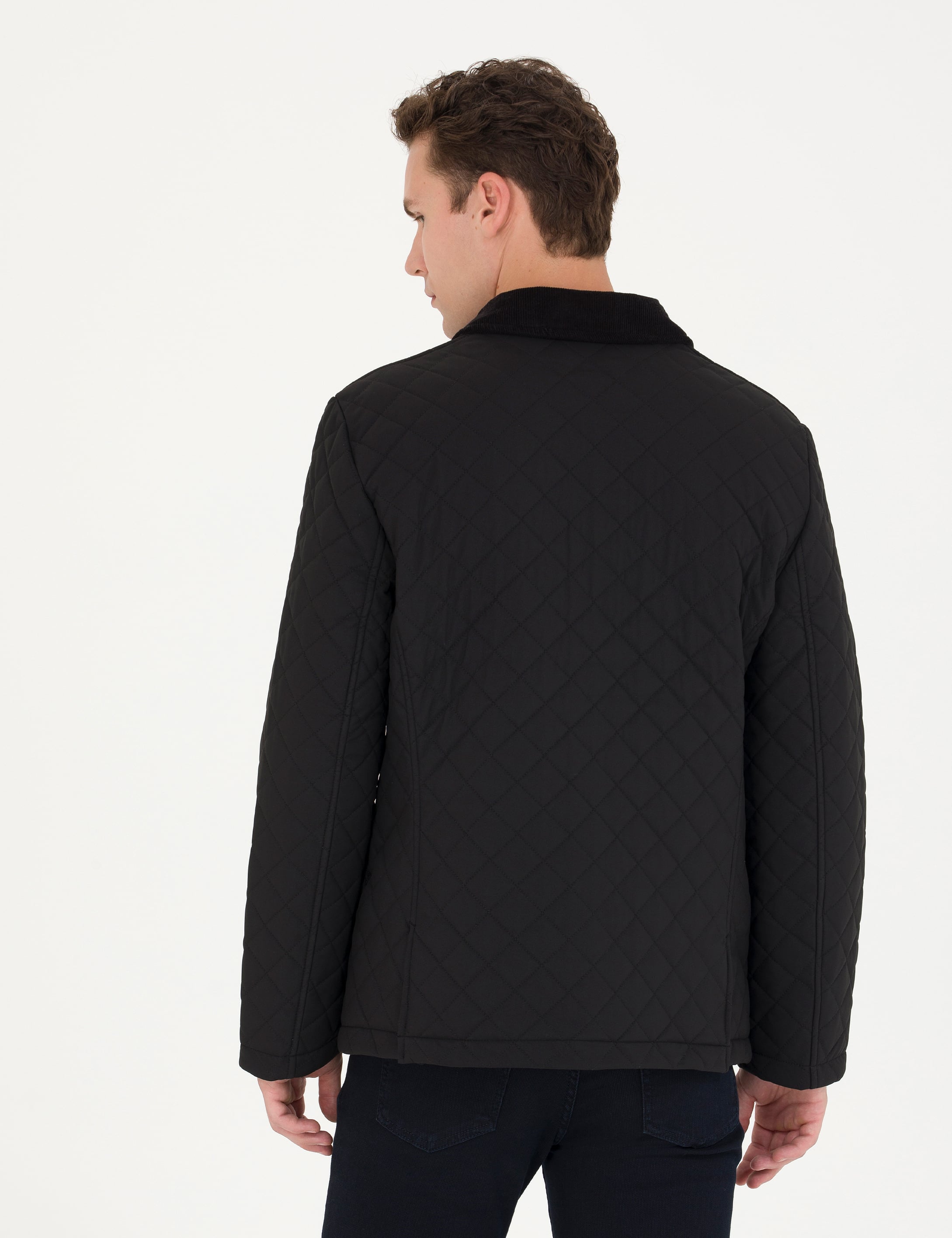 Pierre Cardin Siyah Kapitone Mont görsel 5
