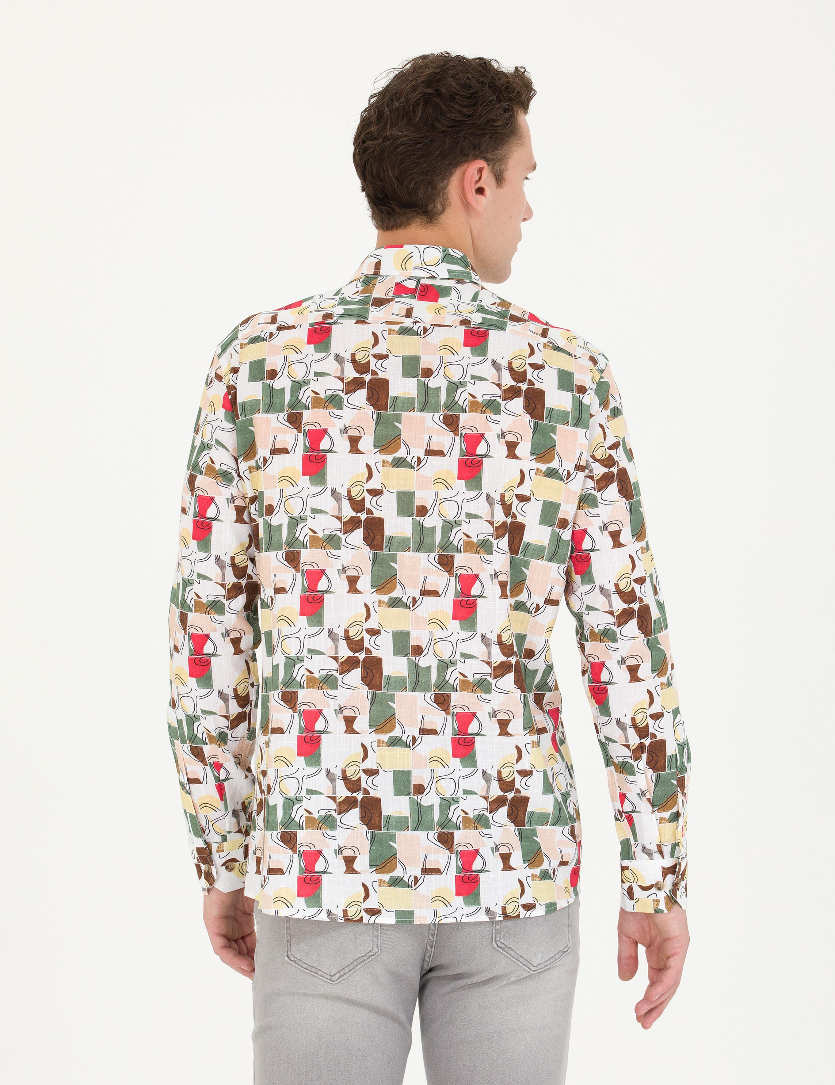 Haki Regular Fit Uzun Kollu Gömlek