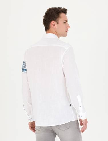 Lacivert Regular Fit Uzun Kollu Gömlek