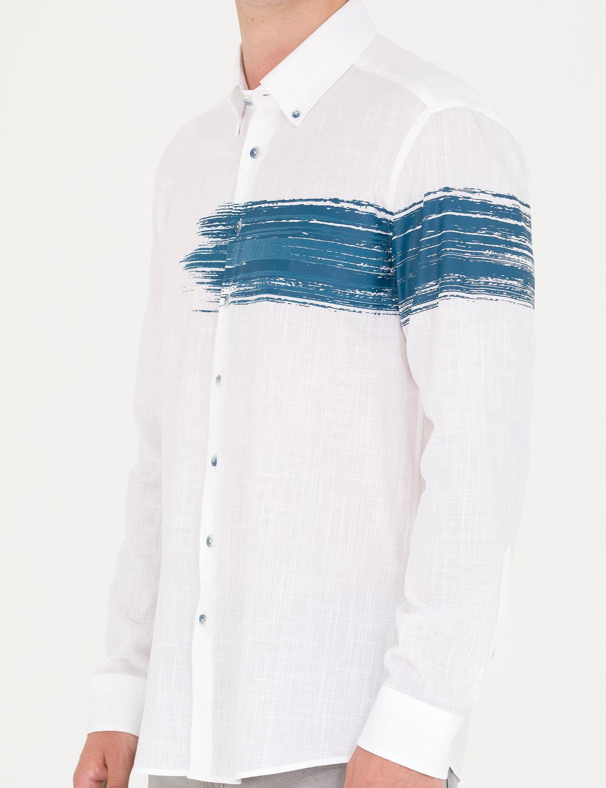 Lacivert Regular Fit Uzun Kollu Gömlek - 50265591048