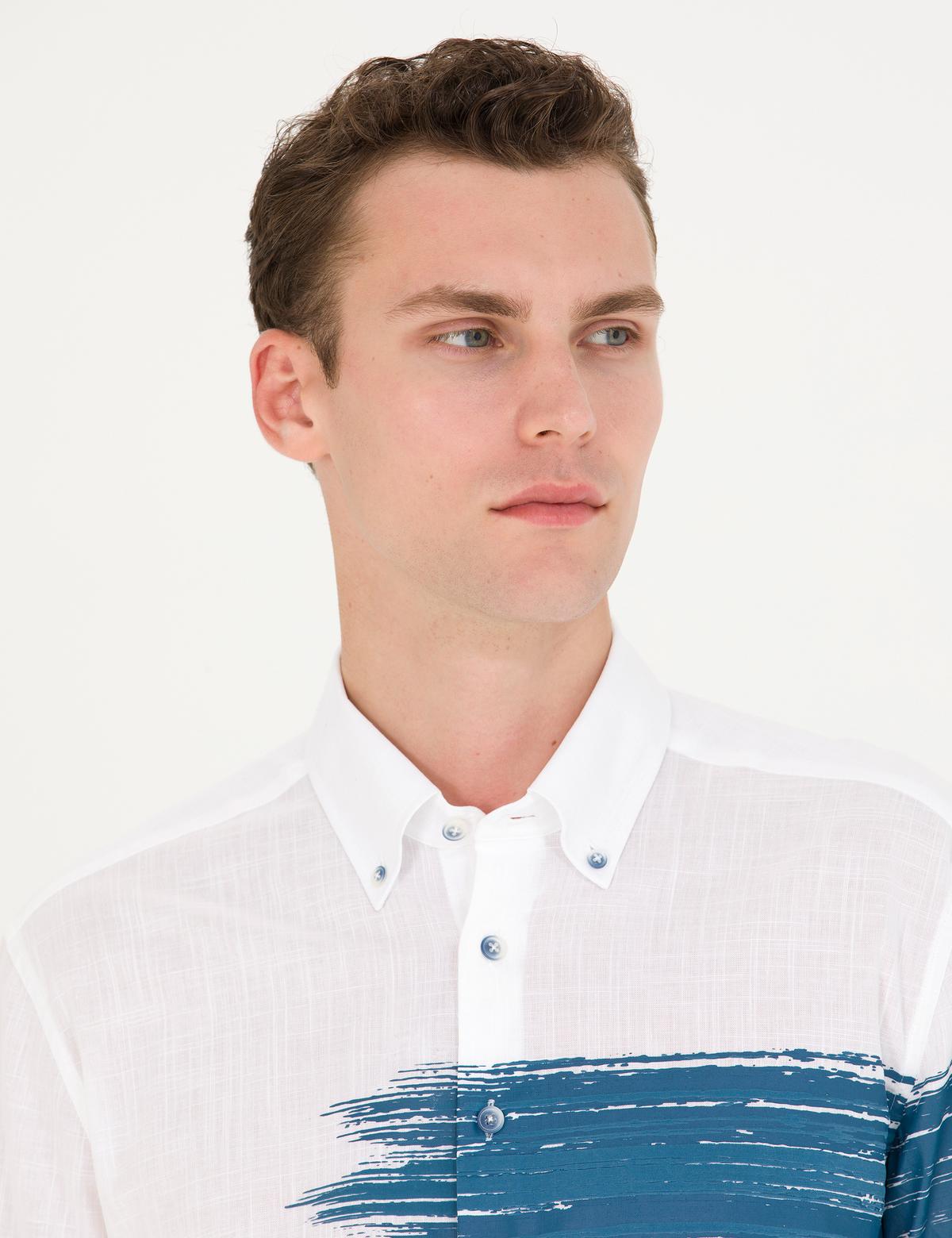 Lacivert Regular Fit Uzun Kollu Gömlek - 50265591048