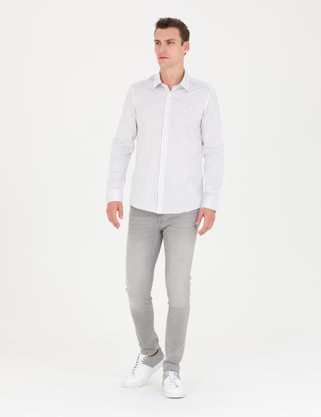 Lacivert Slim Fit Uzun Kollu Gömlek - 50267250028