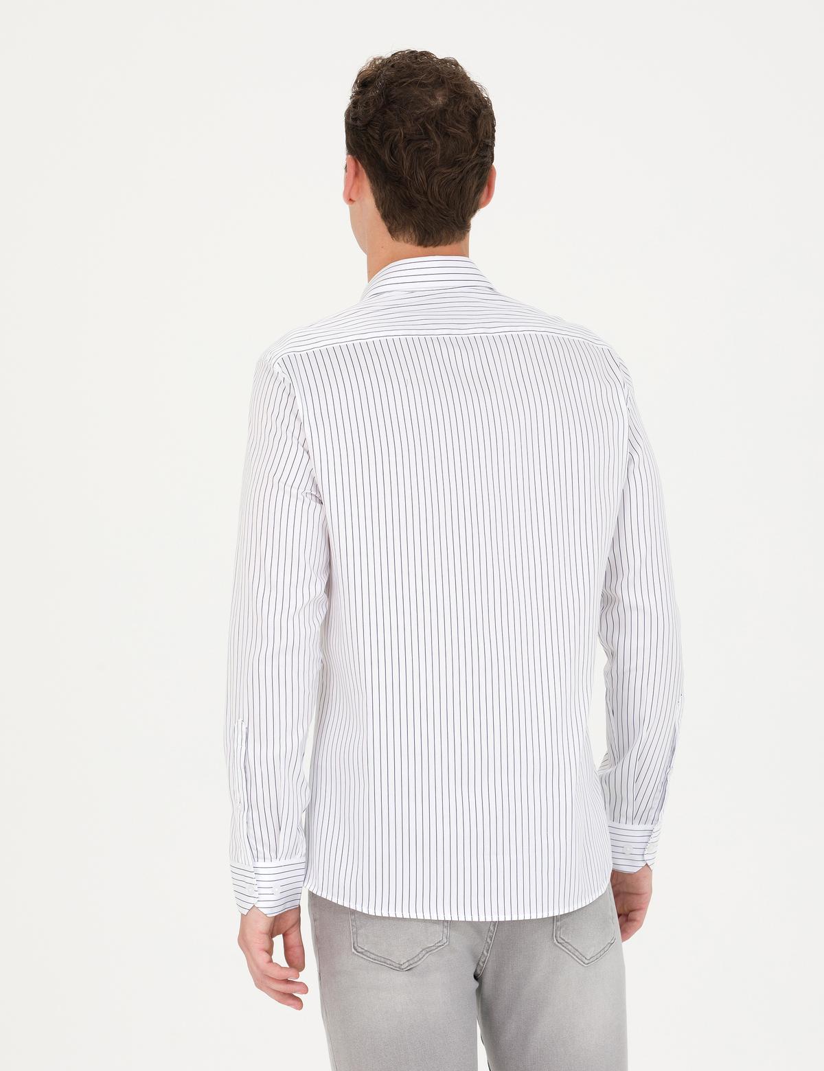 Lacivert Slim Fit Uzun Kollu Gömlek - 50267250028