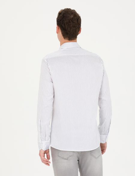 Lacivert Slim Fit Uzun Kollu Gömlek - 50267250028