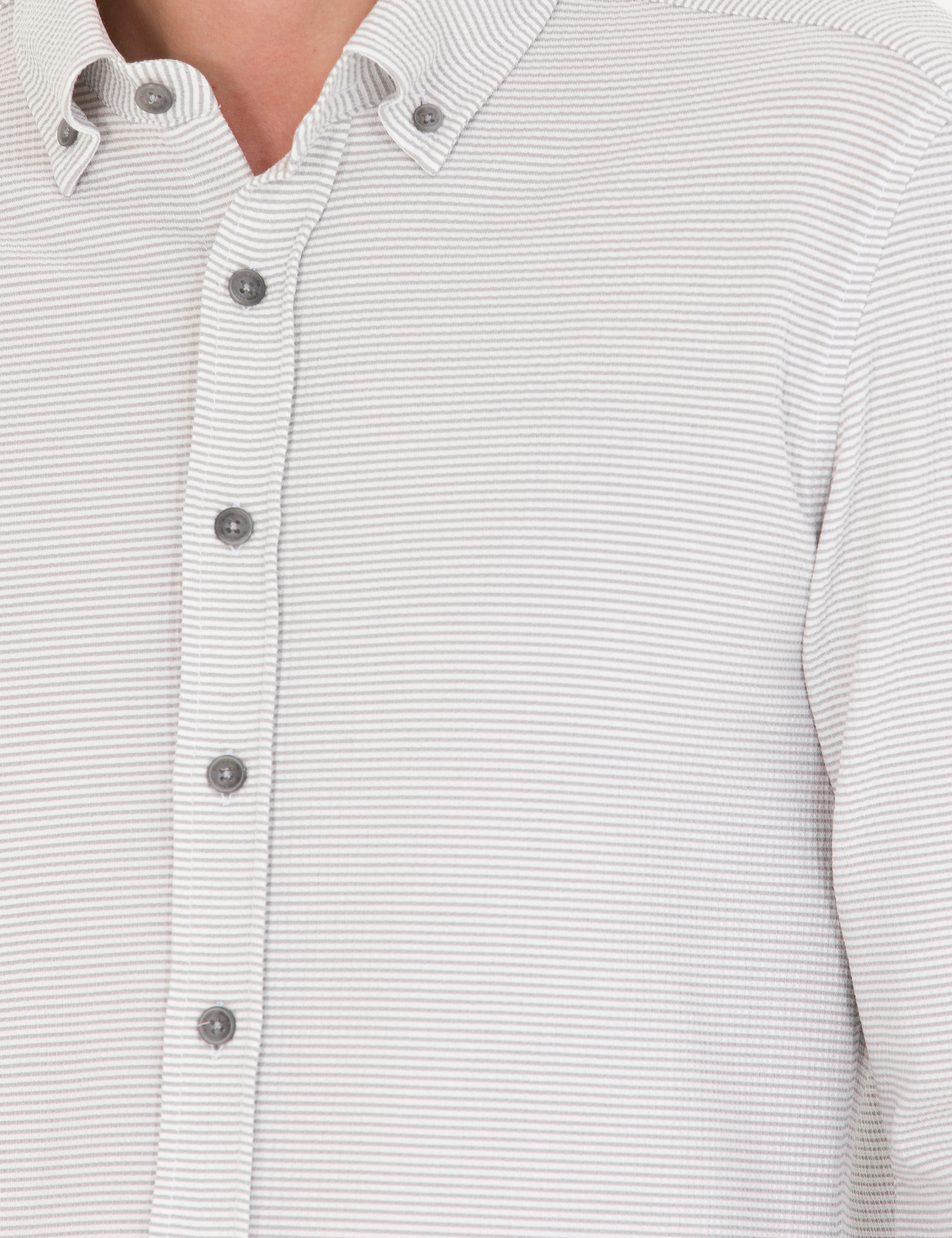 Pierre Cardin Açık Gri Slim Fit Uzun Kollu Gömlek görsel 7