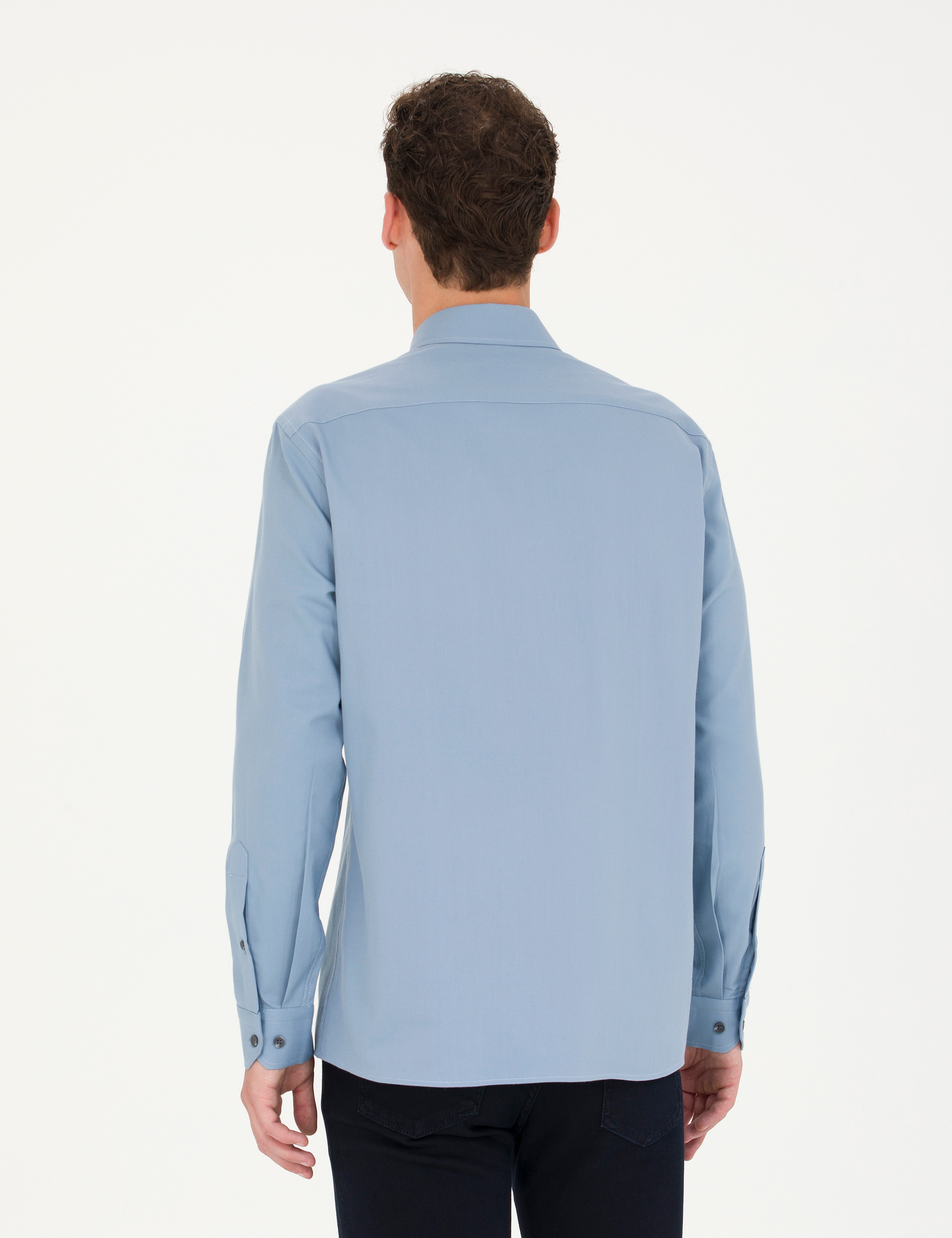 Mavi Regular Fit Uzun Kollu Gömlek - Image 5