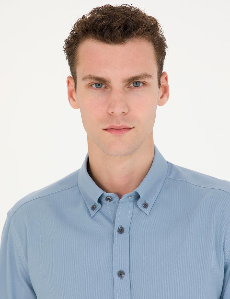 Mavi Regular Fit Uzun Kollu Gömlek