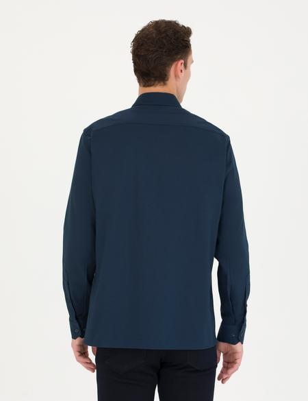 Lacivert Regular Fit Uzun Kollu Gömlek - 50276553034