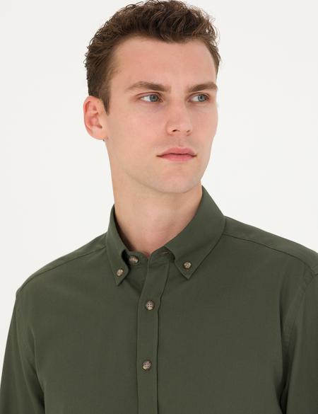 Haki Regular Fit Uzun Kollu Gömlek - 50276553043