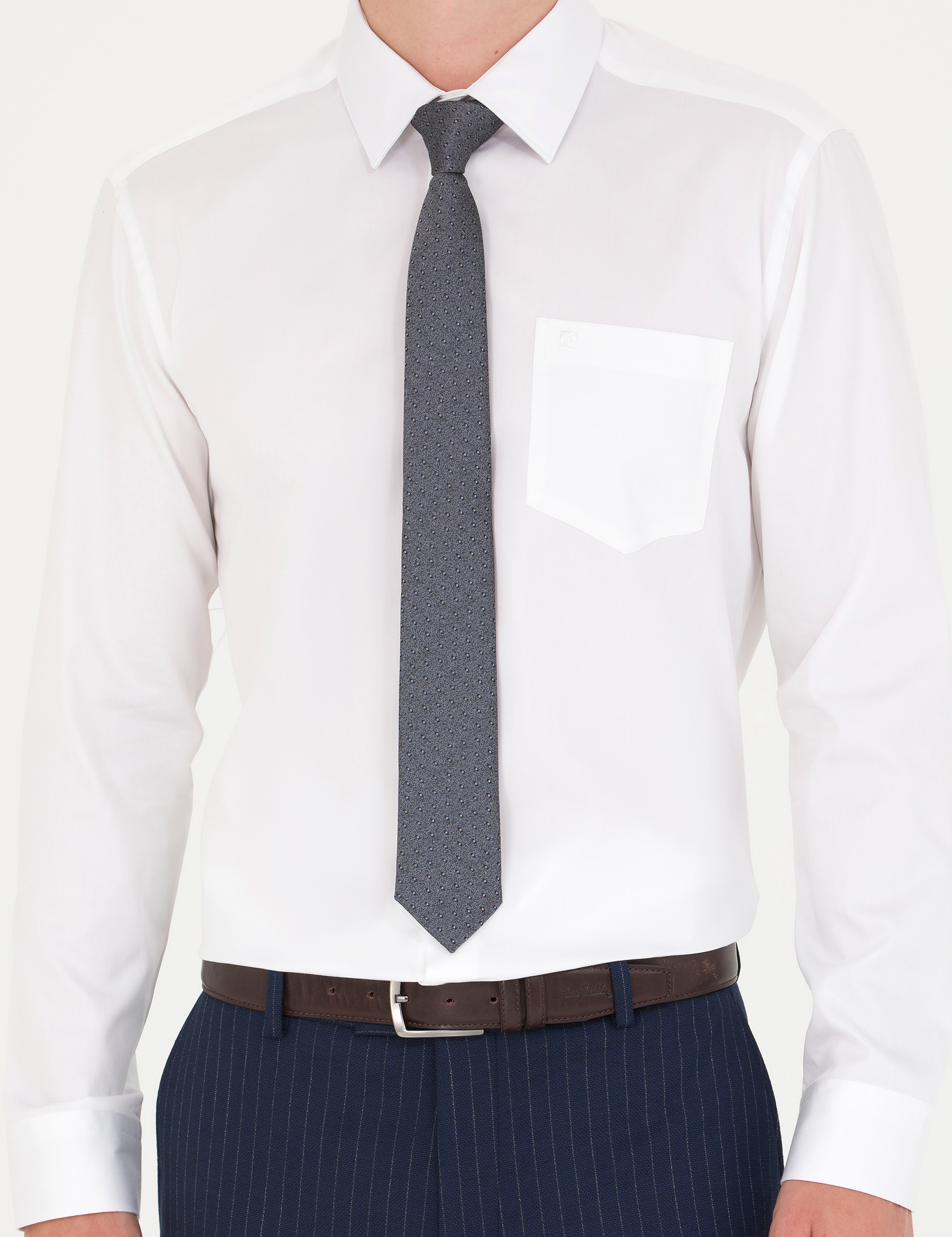 Beyaz %100 Pamuk Parlak Saten Regular Fit Uzun Kollu Basic Gömlek - Image 6