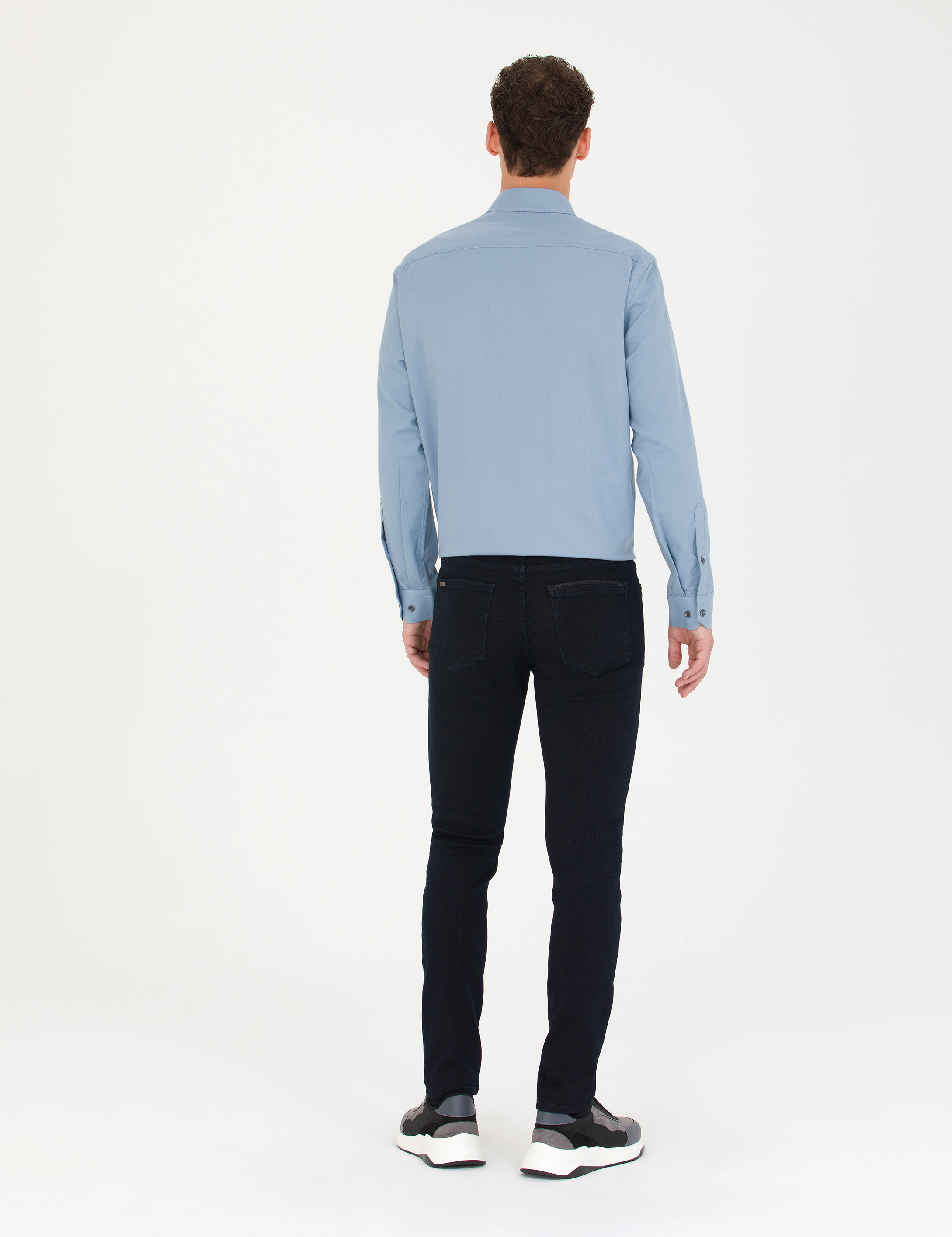 Koyu Lacivert Slim Fit Jean Pantolon - Image 4