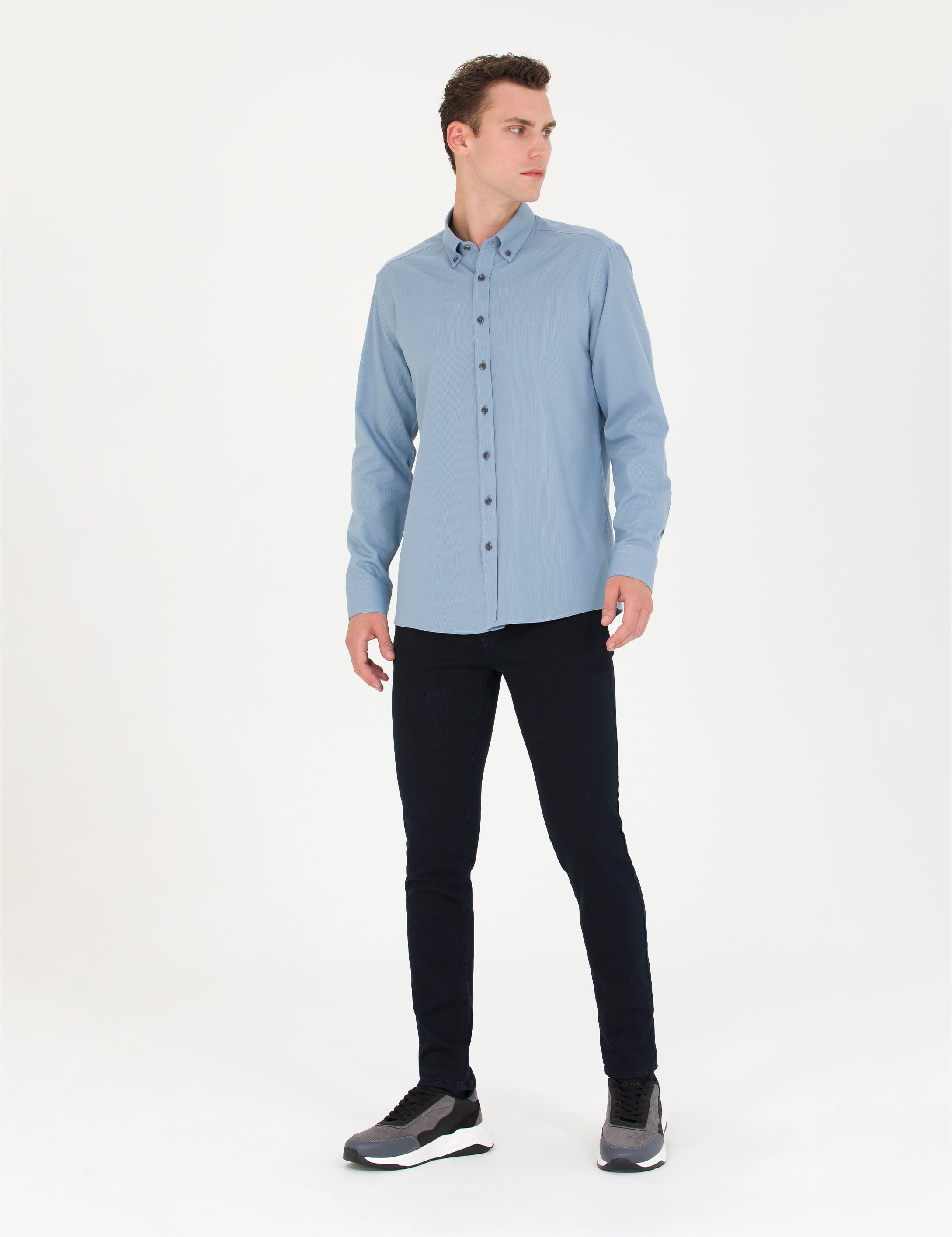 Koyu Lacivert Slim Fit Jean Pantolon - Image 3