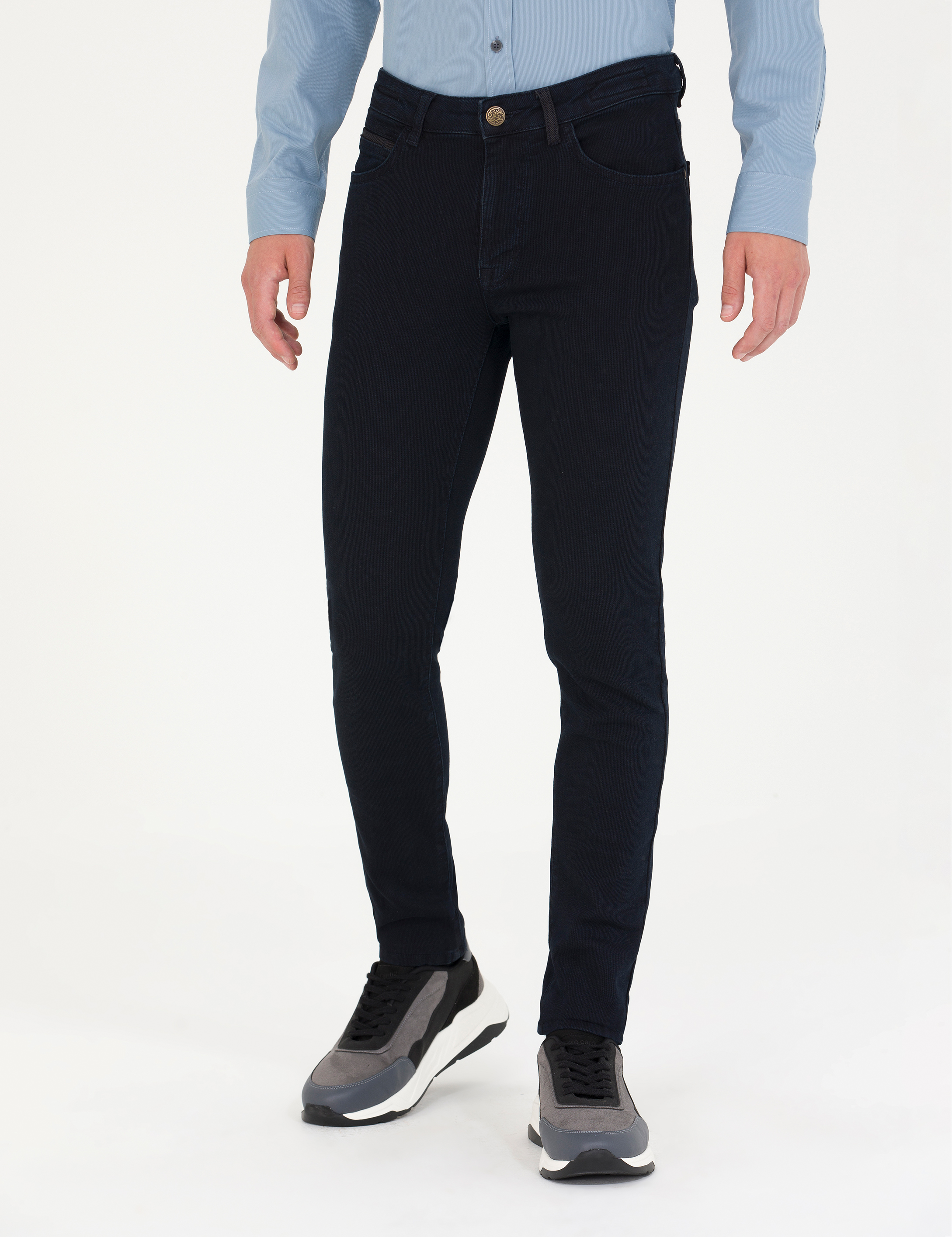 Koyu Lacivert Slim Fit Jean Pantolon - Image 2