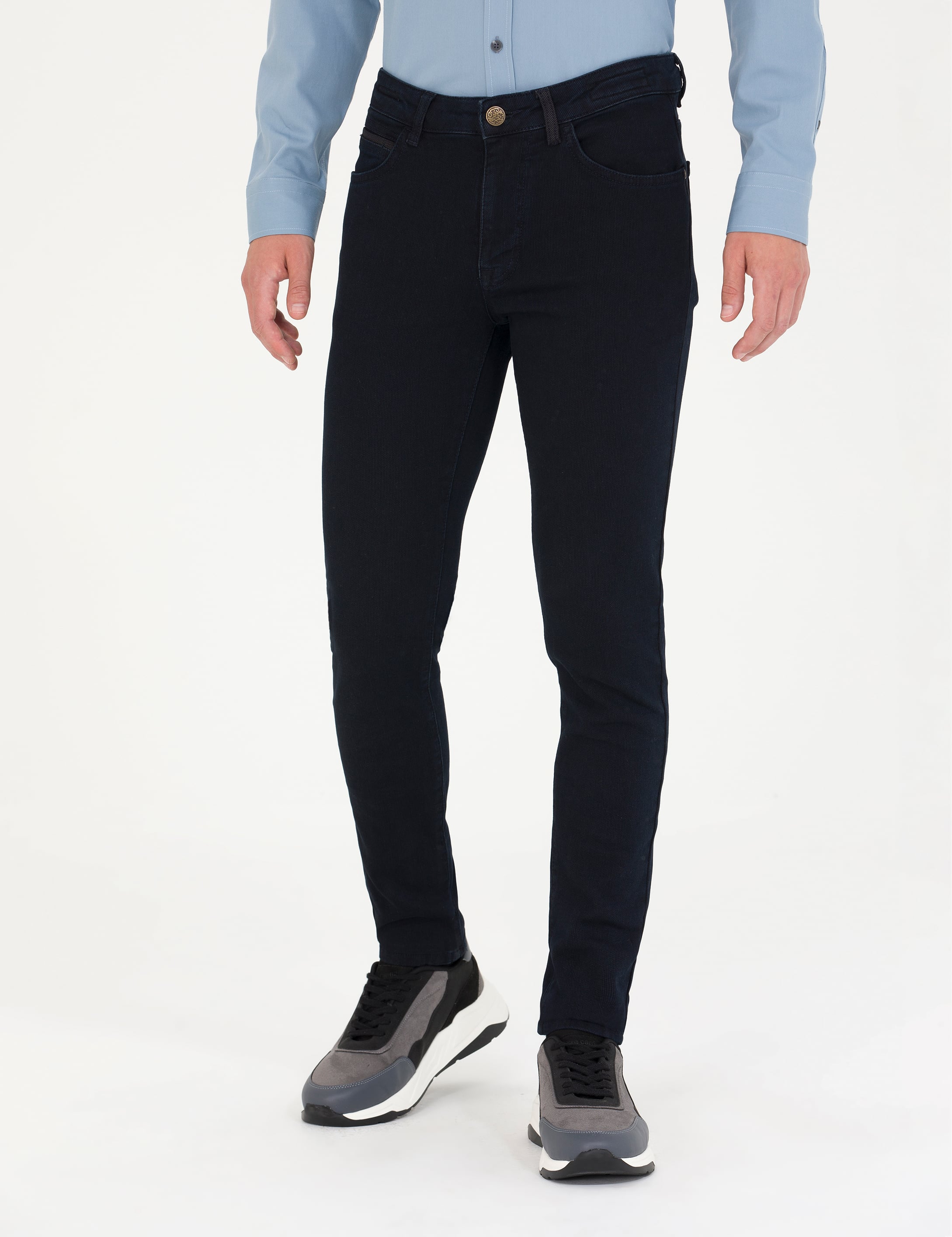 Koyu Lacivert Slim Fit Jean Pantolon