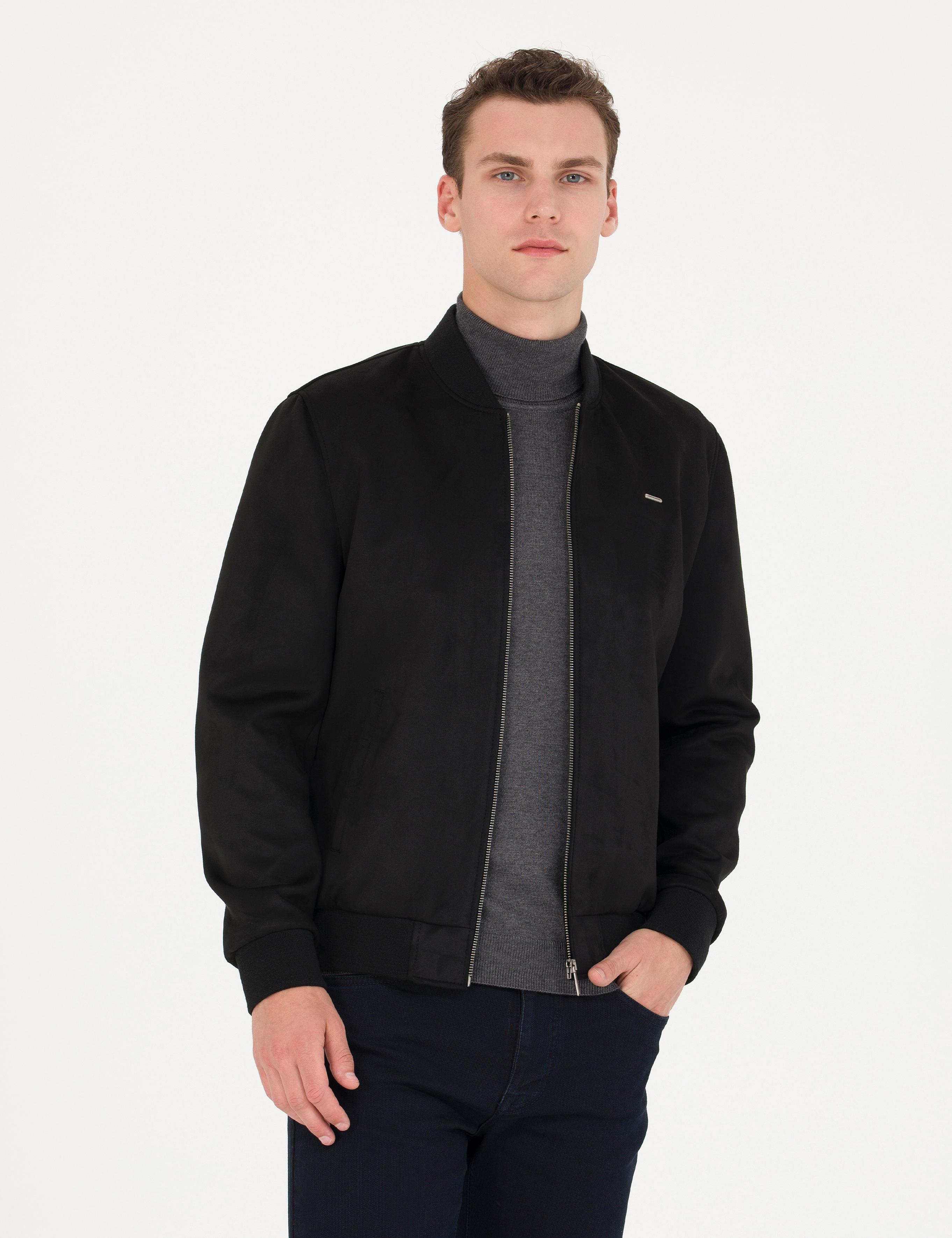 Siyah Suni Deri Ceket