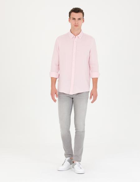 Pembe Regular Fit Uzun Kollu Gömlek - 50272203005