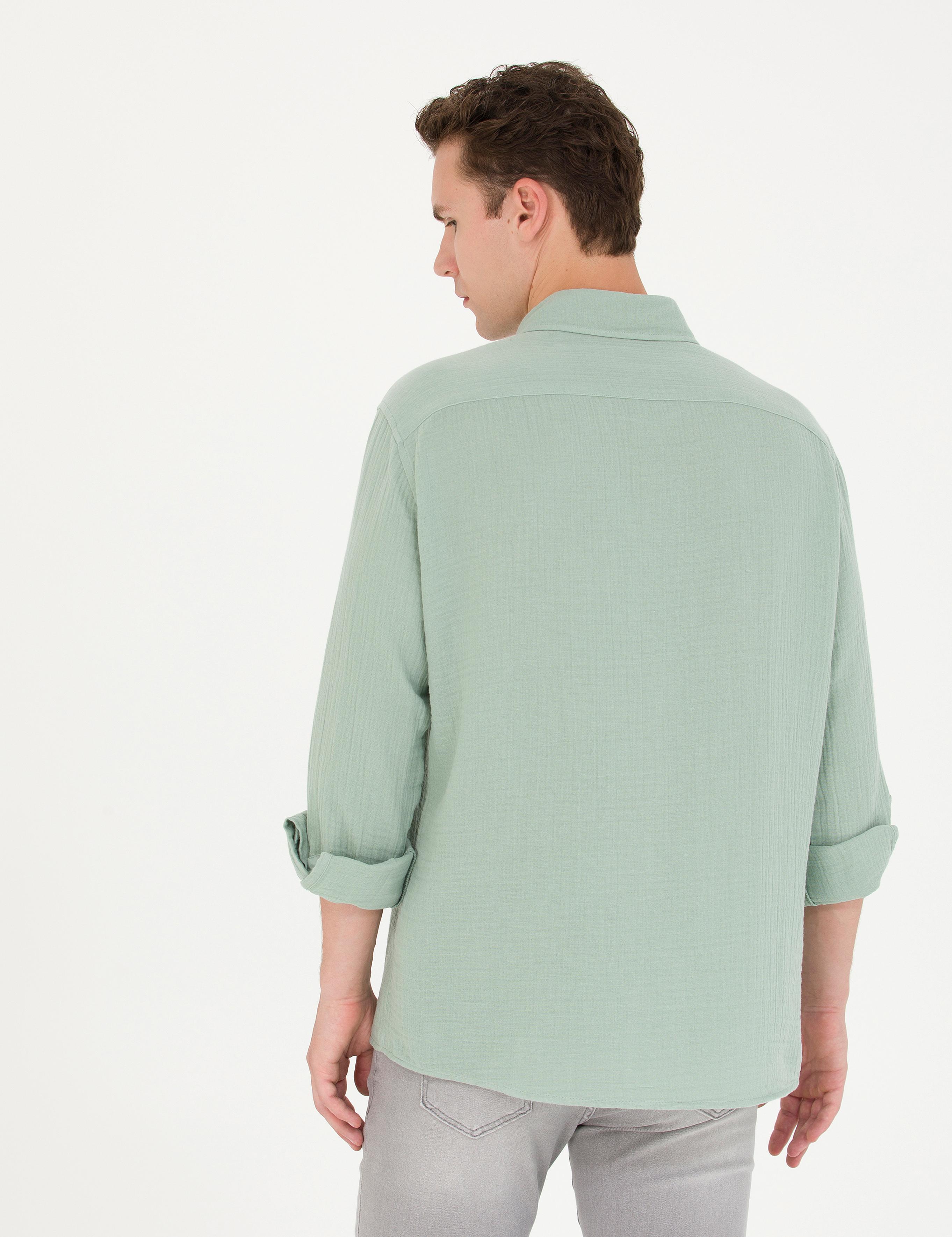 Gri Regular Fit Uzun Kollu Gömlek