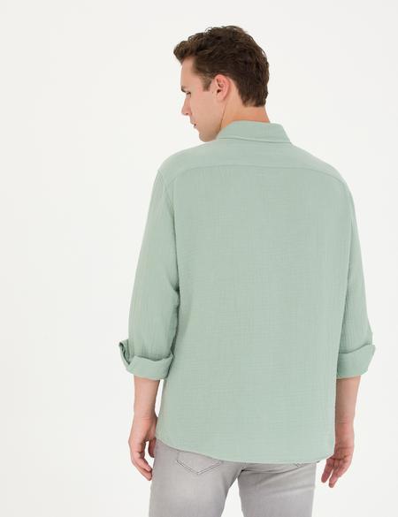 Gri Regular Fit Uzun Kollu Gömlek - 50272203028