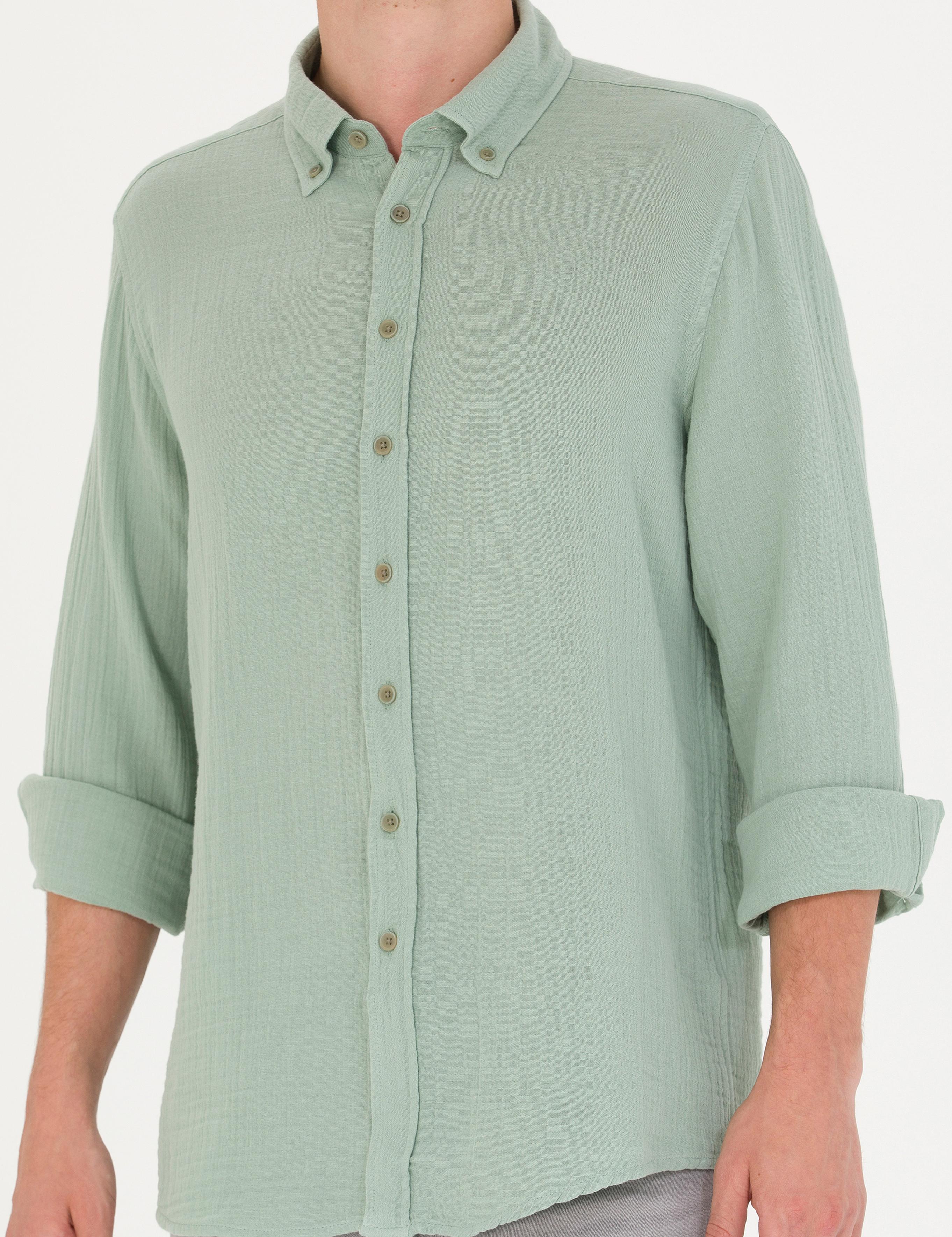 Gri Regular Fit Uzun Kollu Gömlek