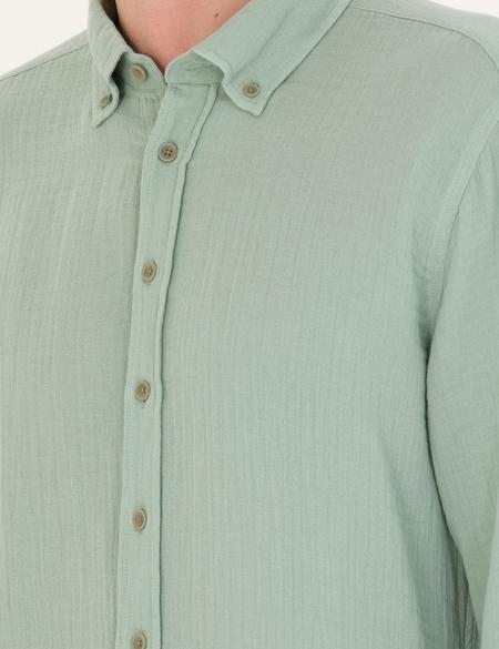 Gri Regular Fit Uzun Kollu Gömlek - 50272203028