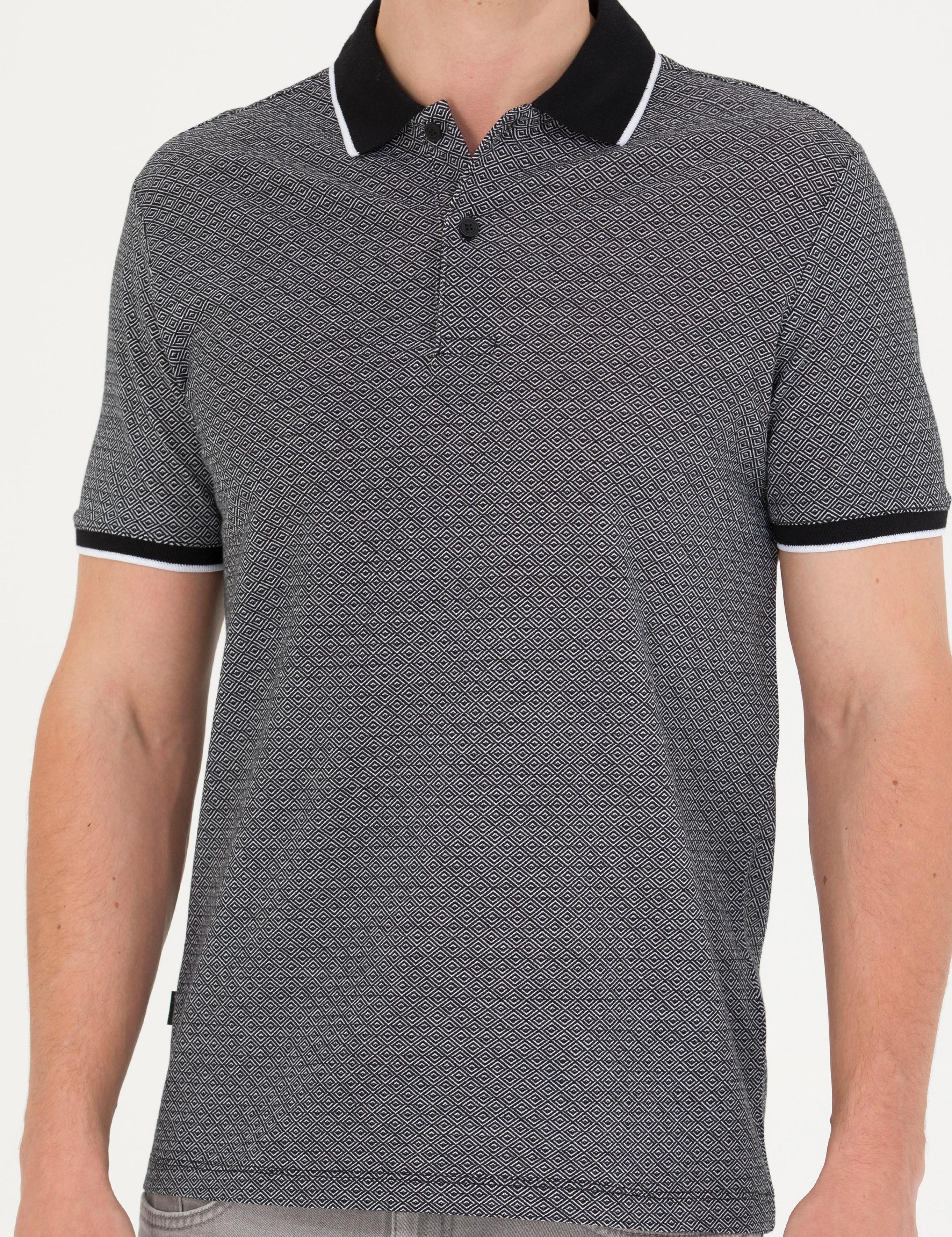 Siyah Slim Fit Polo Yaka Tişört