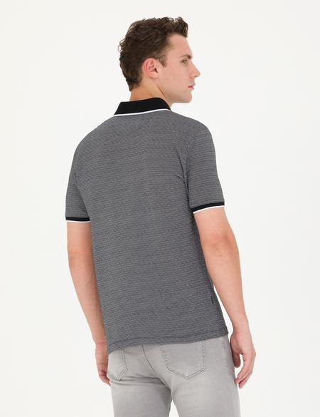 Siyah Slim Fit Polo Yaka Tişört - 50273588019