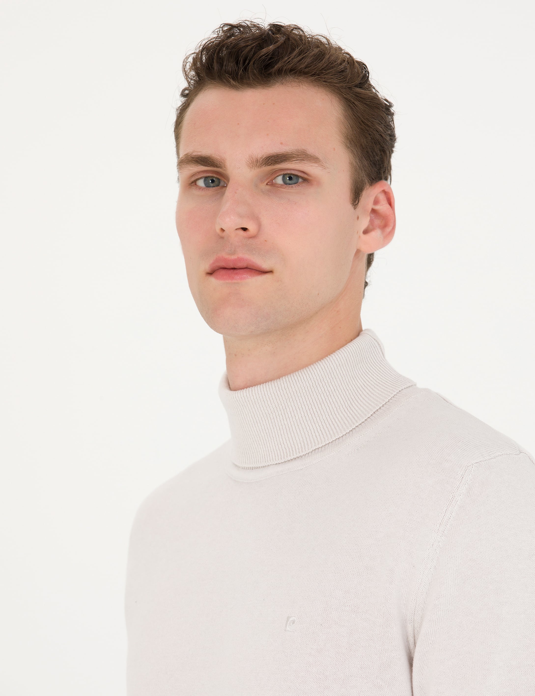 Pierre Cardin Taş Slim Fit Balıkçı Yaka Basic Triko Kazak görsel 2