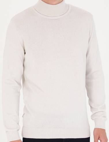 Taş Slim Fit Balıkçı Yaka Basic Triko Kazak